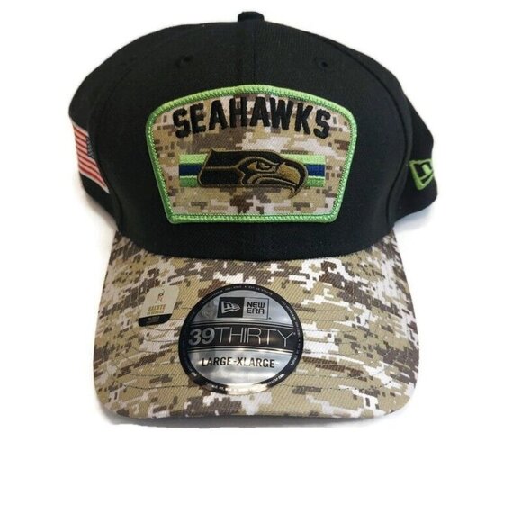 39Thirty New Era NFL Seattle Seahawks Fitted Hat Cap Salute To Service Size L-XL - Picture 1 of 7